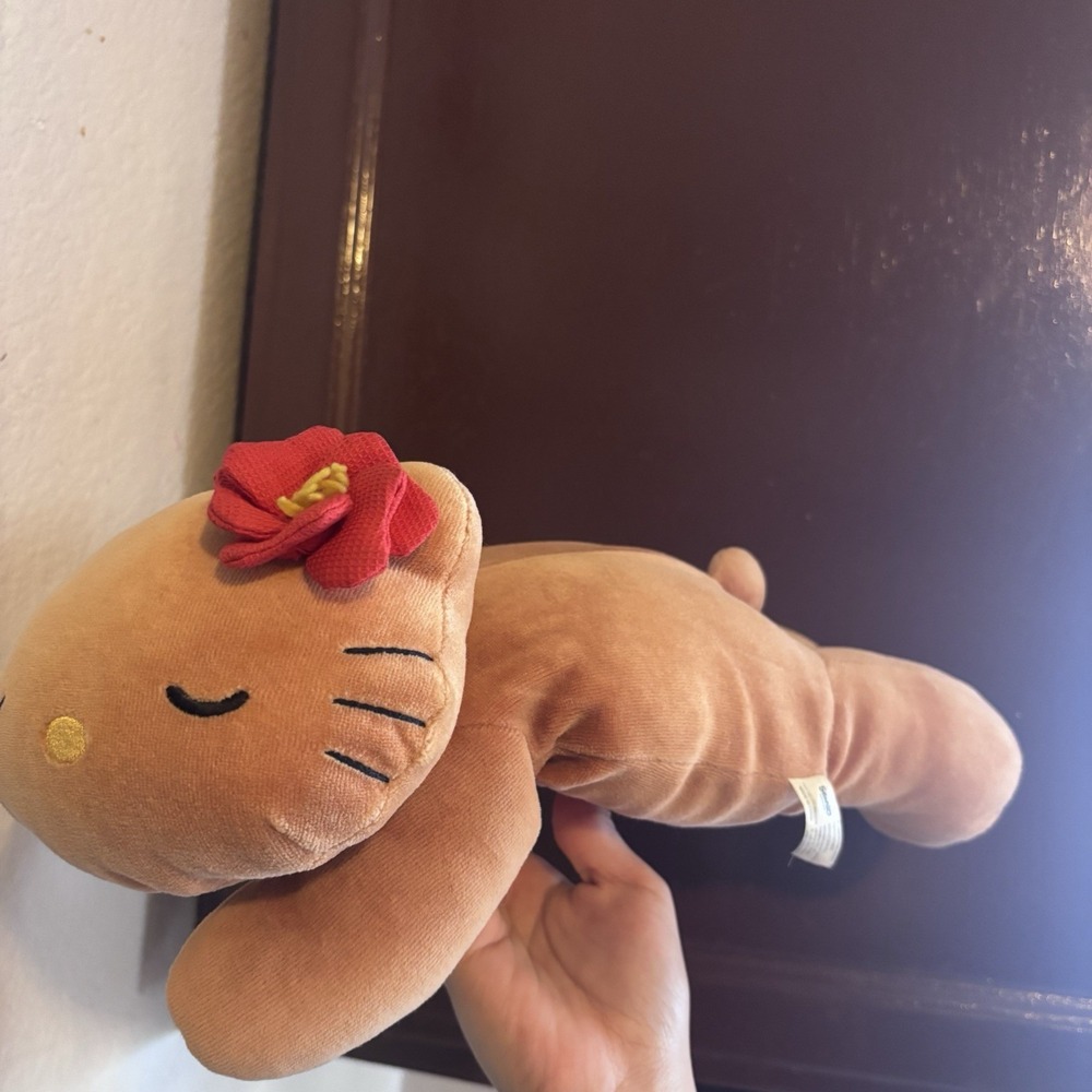 Vtg Hello Kitty Plush Sanrio Tanned Hawaii Sleeping Long Laying Down Pillow 2005